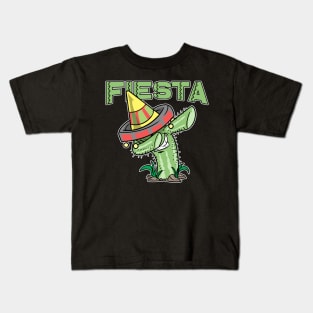 Dabbing Cactus Cinco De Mayo Sombrero Kids T-Shirt